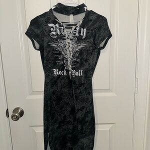 Edgy Black Rock & Roll Dress